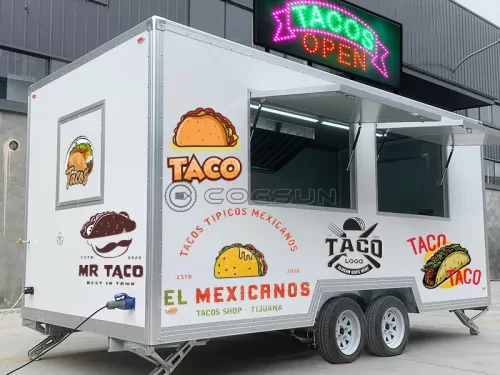 Custom Stainless Steel Square Food Trailer