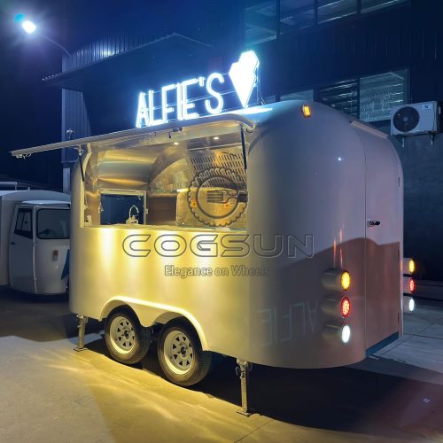 11.5FT Airstream Food Trailer Mobile Street Ice Cream Food Trailer for Sale