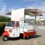 12 FT Lift-Up Piaggio APE Food Truck Ice Cream Food Trailer for Sale
