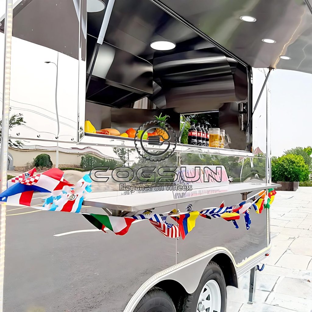 Mobile Mirror Food Truck DIY Concession Trailers For India