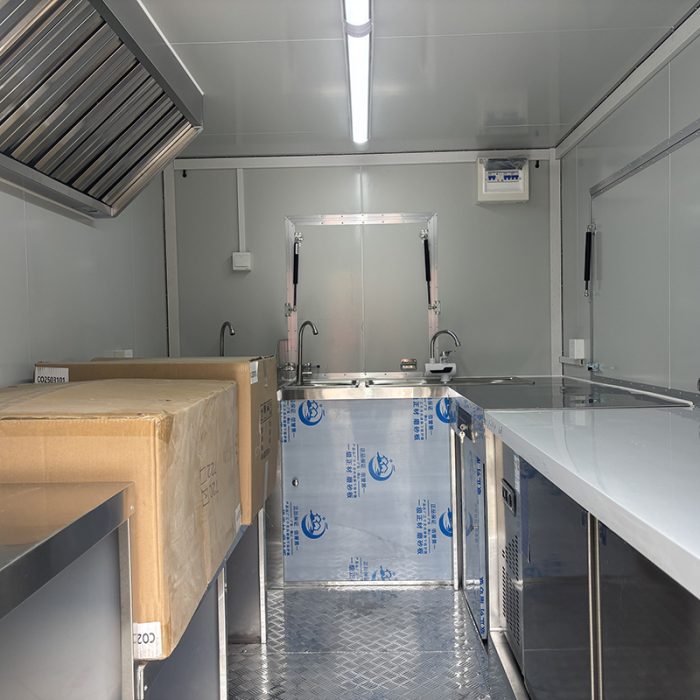 10FT Blue Single Window Square Food Trailer