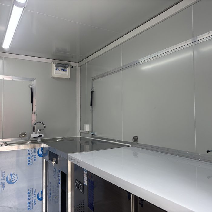 10FT Blue Single Window Square Food Trailer