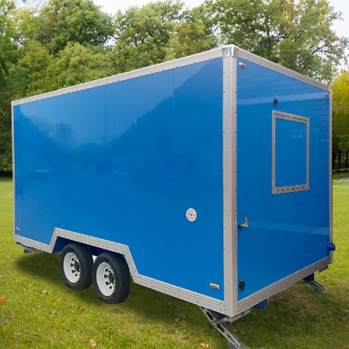 13FT Blue Single Window Square Food Trailer