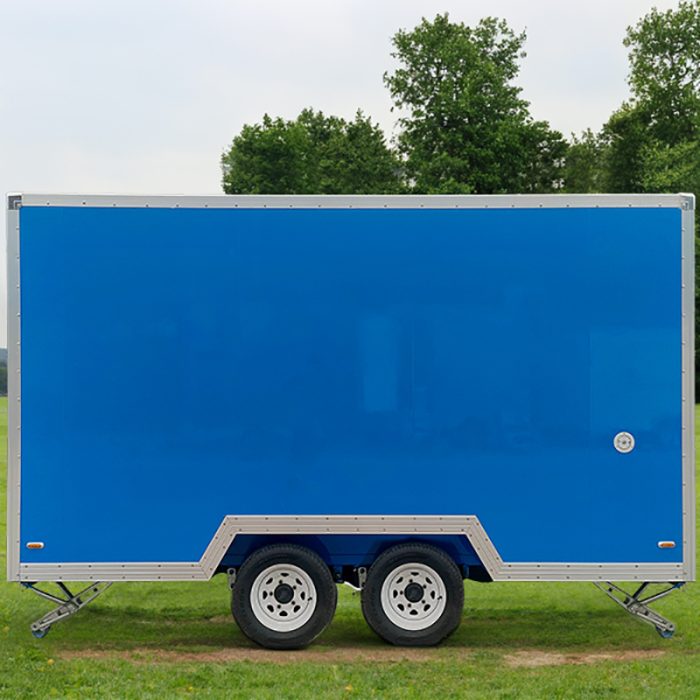 13FT Blue Single Window Square Food Trailer