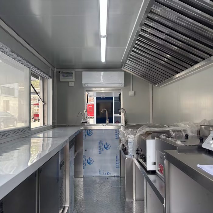 13FT Blue Single Window Square Food Trailer