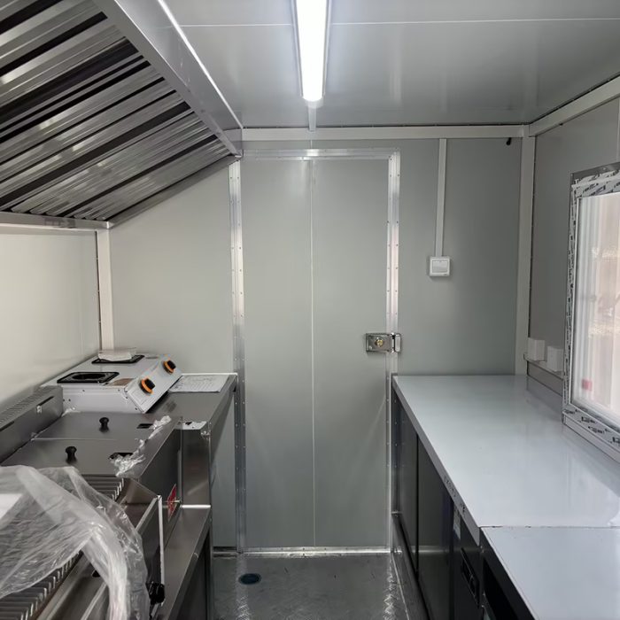 13FT Blue Single Window Square Food Trailer