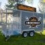 13FT Blue Square Food Trailer with Fence for BBQ
