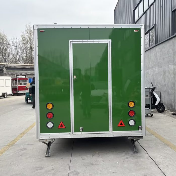 13FT Dark Green Single Window Square Food Trailer