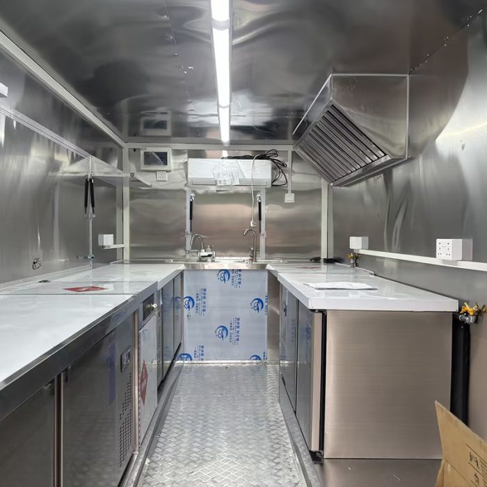 13FT Dark Green Single Window Square Food Trailer