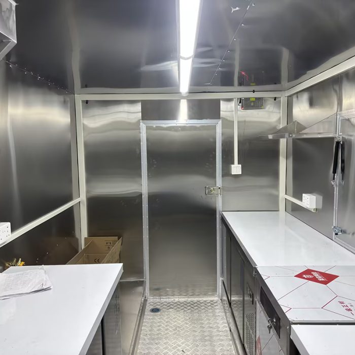 13FT Dark Green Single Window Square Food Trailer