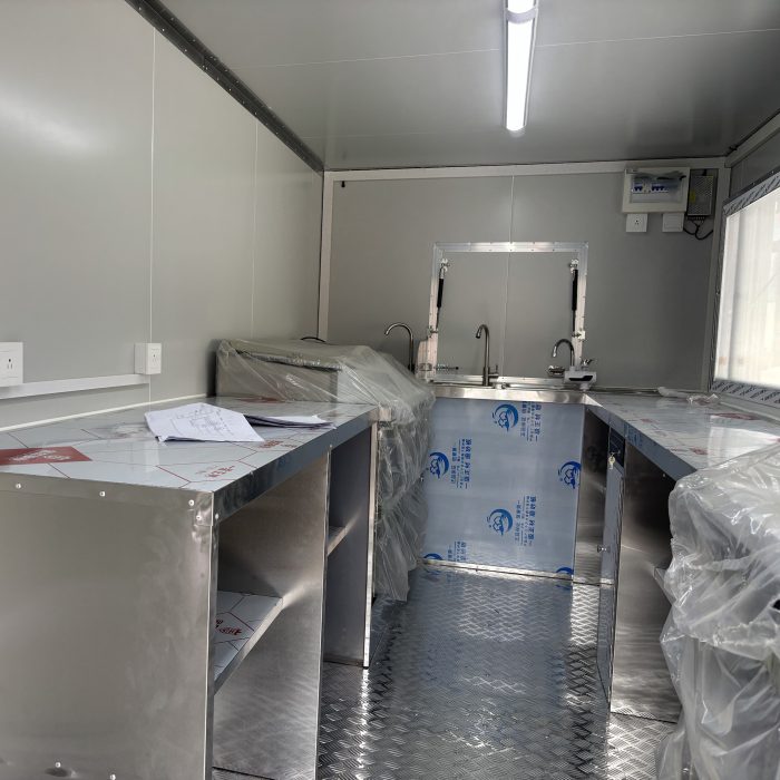 13FT Purple Square Food Trailer for Fruit Salad