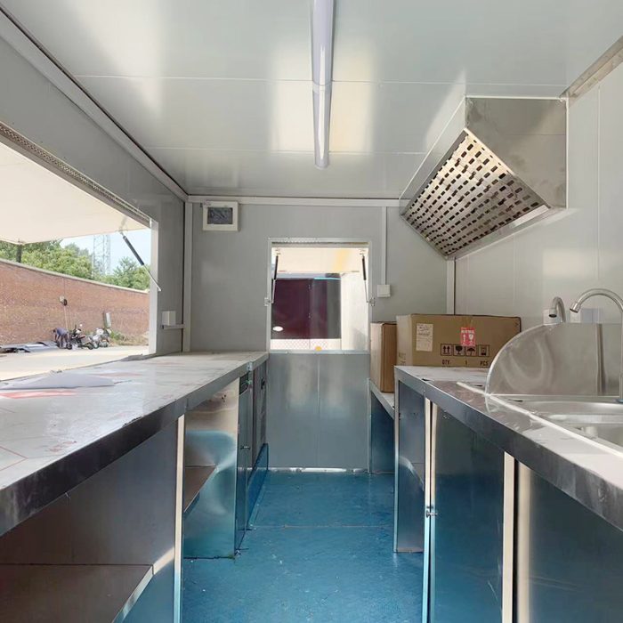 13FT Red Single Window Square Food Trailer