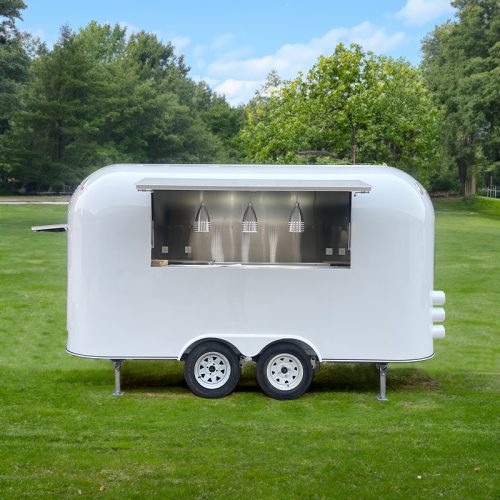 13FT White Airstream Food Trailer Pizza Food Trailer for Sale