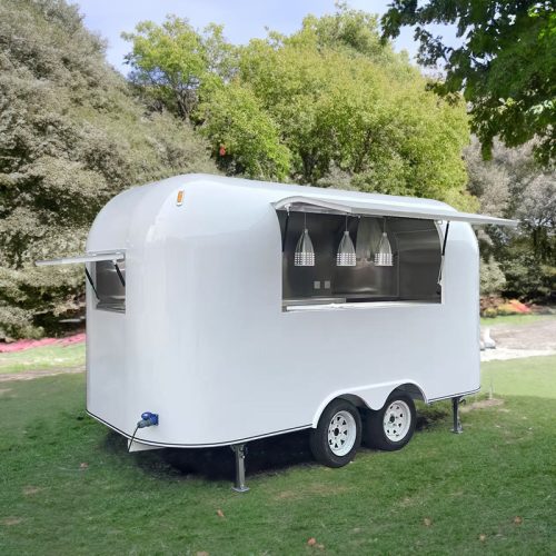 13FT White Airstream Food Trailer Pizza Food Trailer for Sale
