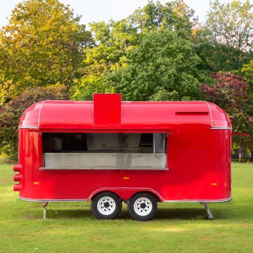 15FT Red Airstream Food Trailer Pizza Food Trailer for Sale