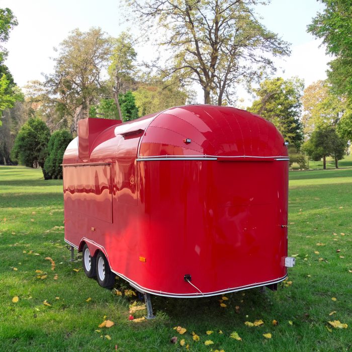 15FT Red Airstream Food Trailer Pizza Food Trailer for Sale