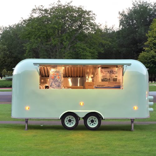 16.5FT Pastel Green Airstream Food Trailer for Wedding