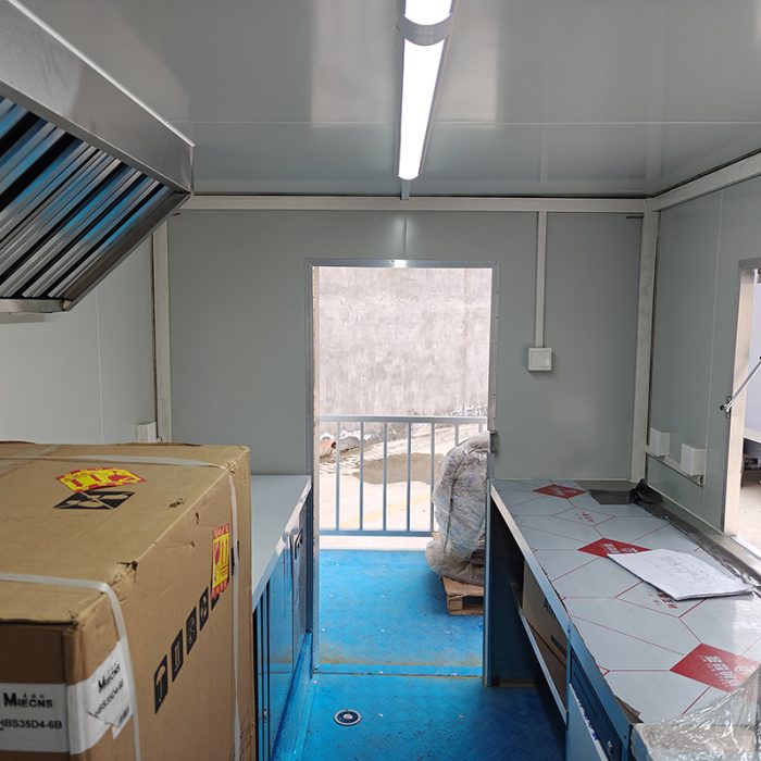 16.5FT Yellow and Black Square Food Trailer with Fence