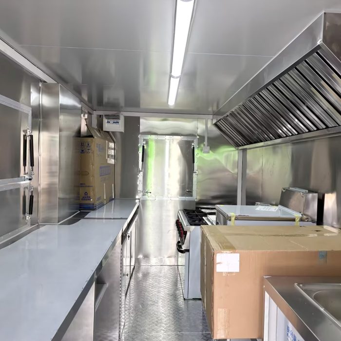 16.5ft Full Car Sticker Square Food Trailer with Fence