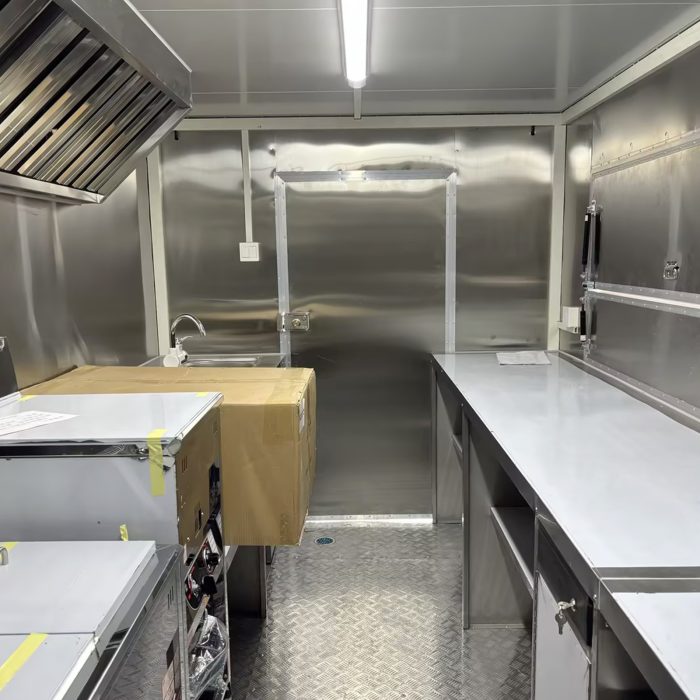 16.5ft Full Car Sticker Square Food Trailer with Fence