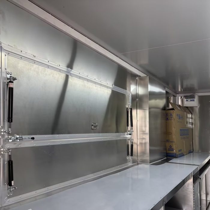 16.5ft Full Car Sticker Square Food Trailer with Fence
