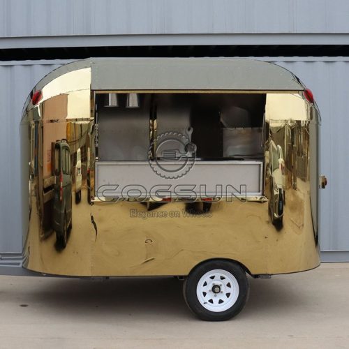 10FT Gold Airstream Food Trailer The Ultimate Street Food Vending Solution