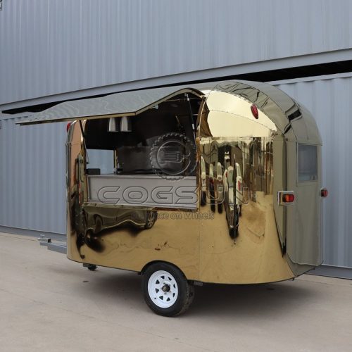 10FT Gold Airstream Food Trailer The Ultimate Street Food Vending Solution