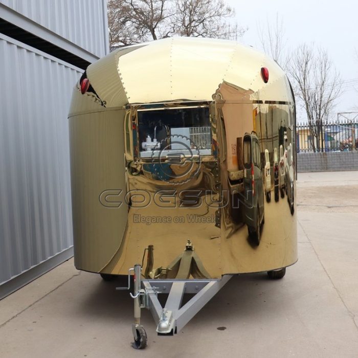 10FT Gold Airstream Food Trailer The Ultimate Street Food Vending Solution