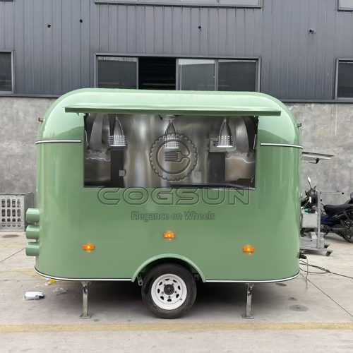10FT Matte Green Airstream Food Trailer for Weddings, Corporate Events and Private Parties
