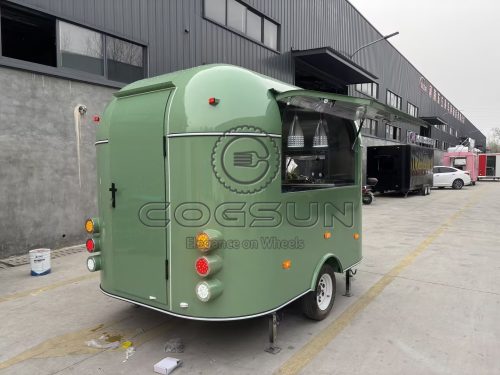 10FT Matte Green Airstream Food Trailer for Weddings, Corporate Events and Private Parties