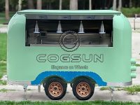 11.5FT Green Airstream Food Trailer Concession Camping Garden Food Trailers for Sale