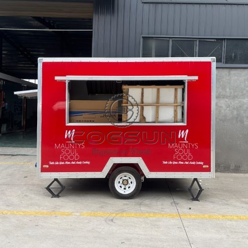 10FT Red Square Food Trailer