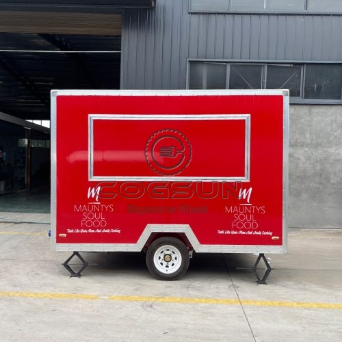 10FT Red Square Food Trailer