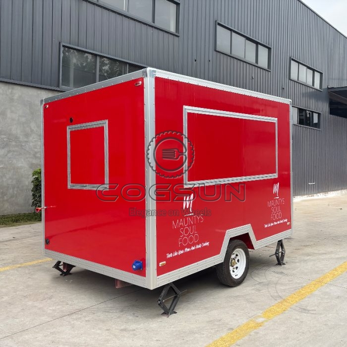10FT Red Square Food Trailer