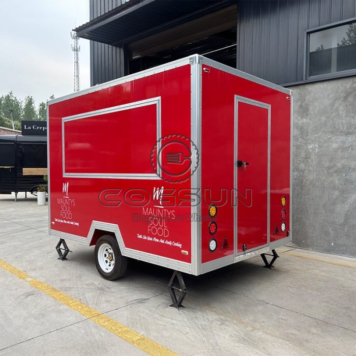 10FT Red Square Food Trailer