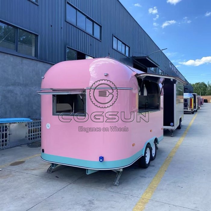 13FT Pink Airstream Food Trailer A Stylish and Functional Mobile Kitchen