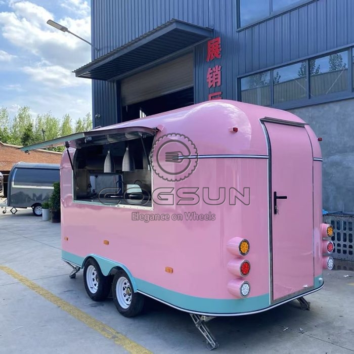 13FT Pink Airstream Food Trailer A Stylish and Functional Mobile Kitchen