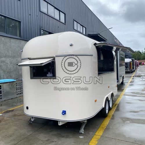13FT White Airstream Food Trailer A Classic and Elegant Mobile Kitchen Solution