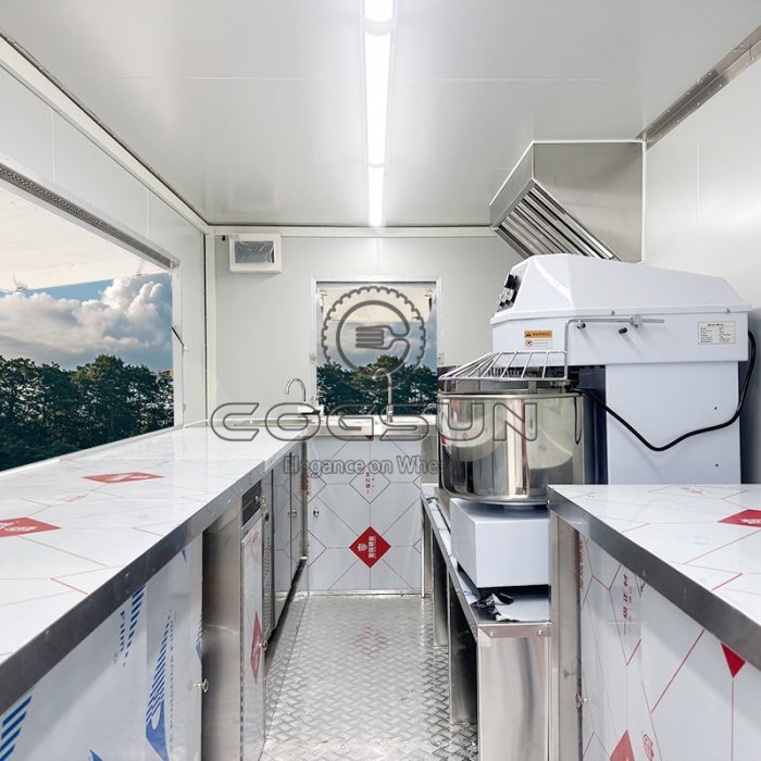 13FT Yellow Square Food Trailer with Fence, Versatile Mobile Kitchen Solution