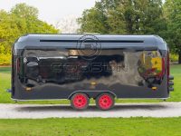 15 ft Black Single Window Airstream Food Trailer for Coffee and Desserts