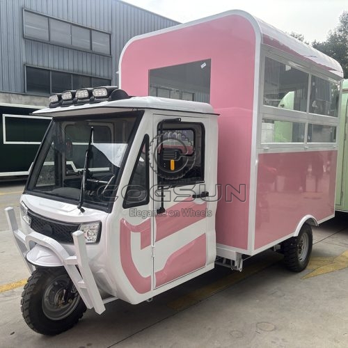 12FT Pink Three-Wheeled Electric Food Truck