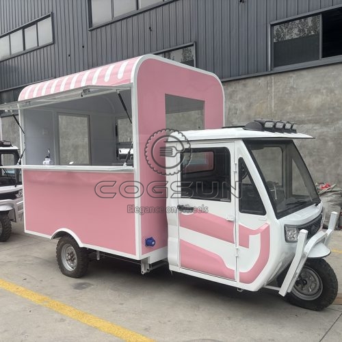 12FT Pink Three-Wheeled Electric Food Truck
