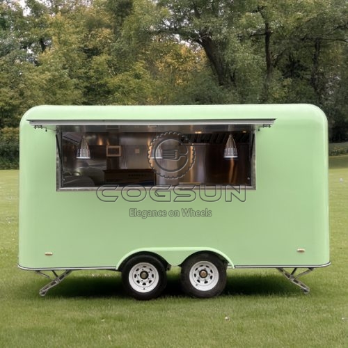 13FT Green Sheet Metal Airstream Food Trailer