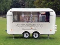 13FT White Airstream Food Trailer A Classic and Elegant Mobile Kitchen Solution