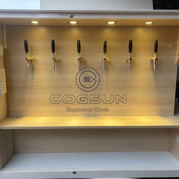 6 Tap White Beer Piaggio Food Truck