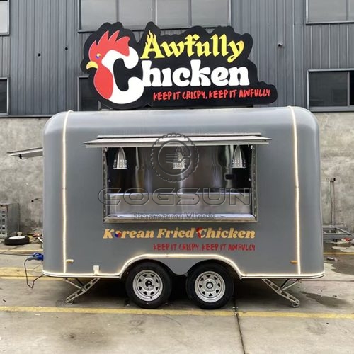 13FT Gray Sheet Metal Airstream Food Trailer