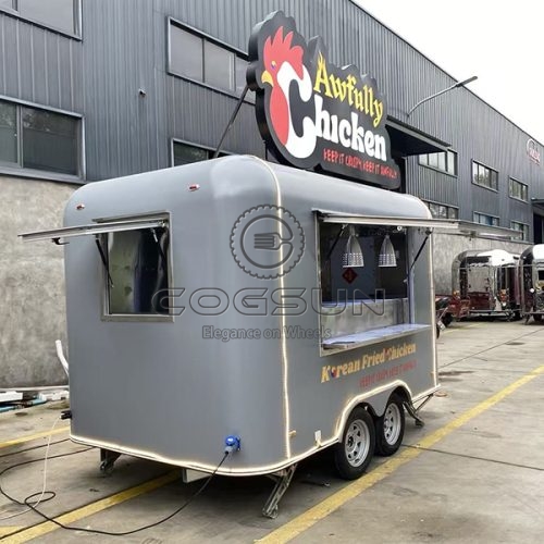 13FT Gray Sheet Metal Airstream Food Trailer