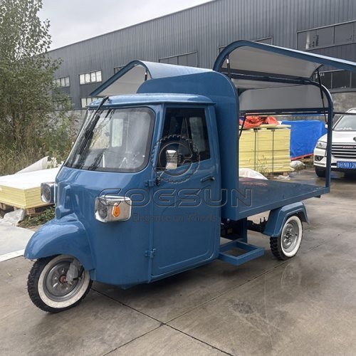 Dark Blue Piaggio Food Truck