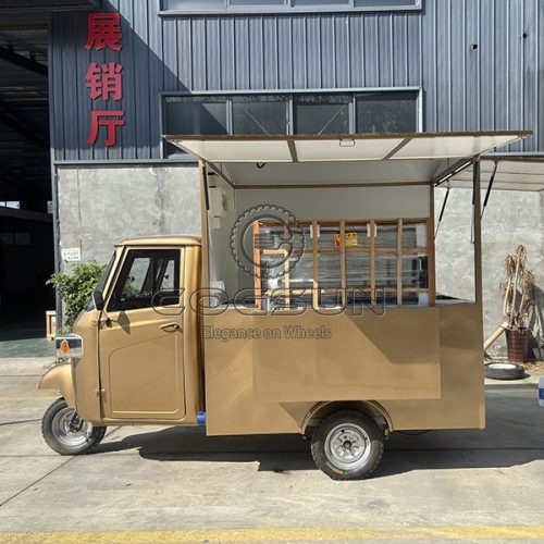 Yellow Copper Piaggio Food Truck