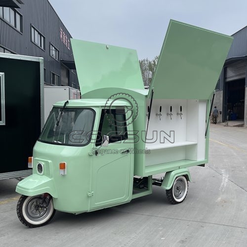 12ft light blue piaggio food truck